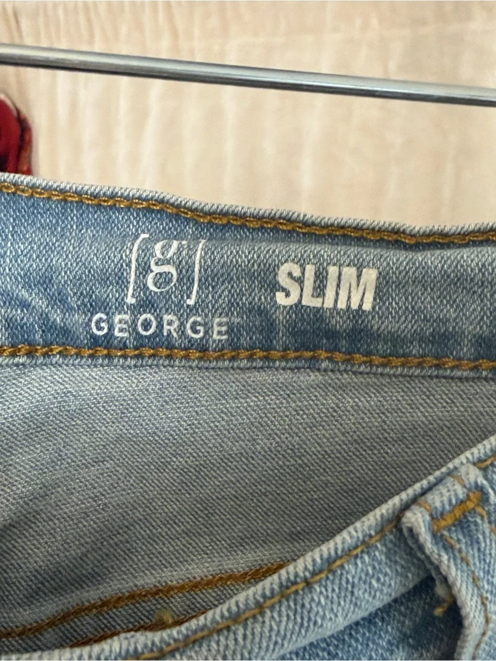 George Light Wash Slim Straight Jeans